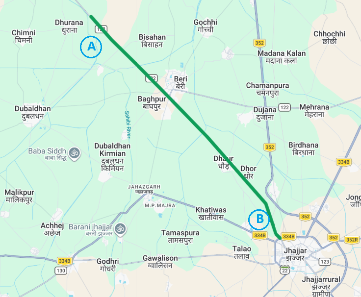 Beri-Jhajjar (Both Side) - 18.30KM